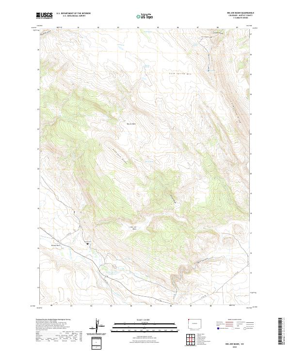 USGS Topographic Map – Big Joe Basin
