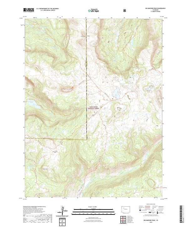 USGS Topographic Map – Big Marvine Peak