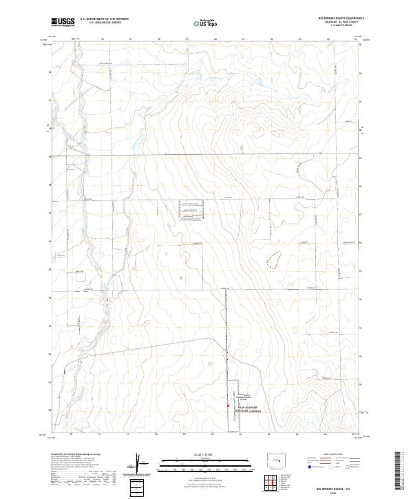 USGS Topographic Map – Big Springs Ranch
