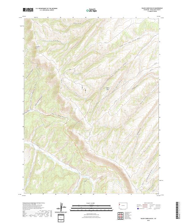 USGS Topographic Map – Black Cabin Gulch