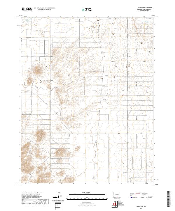 2022 Map of Blanca SE, 2022 Print