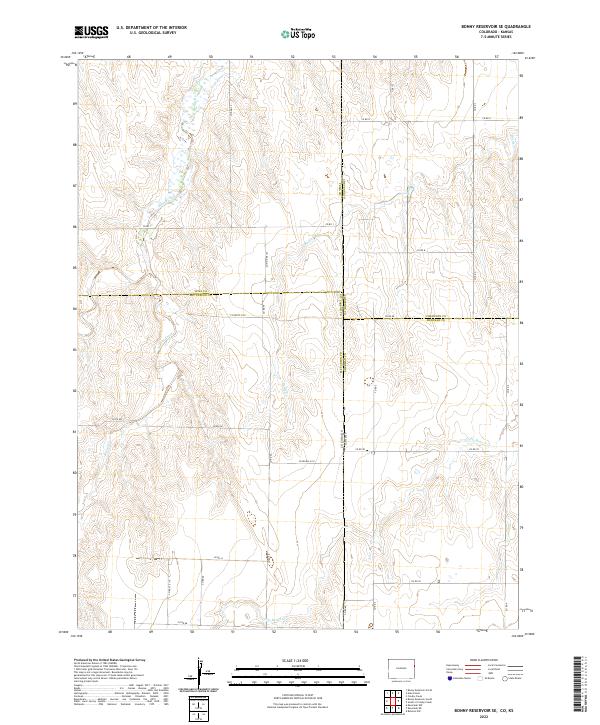 USGS Topographic Map – Bonny Reservoir SE