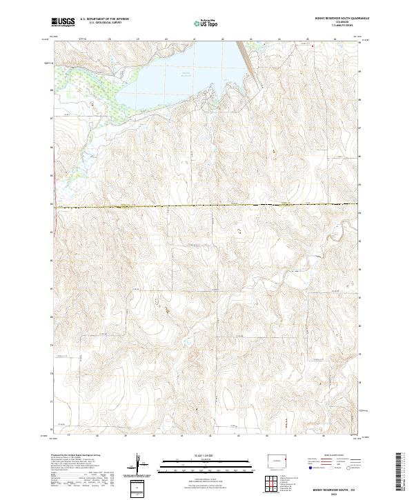 USGS Topographic Map – Bonny Reservoir South