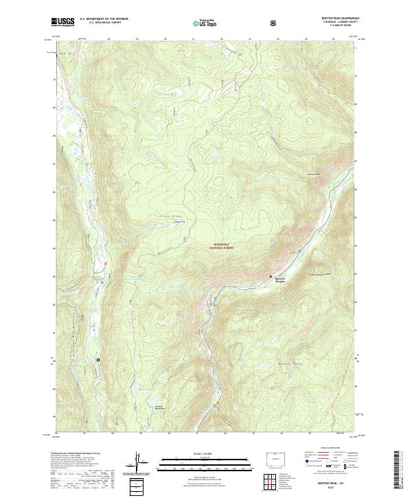 USGS Topographic Map – Boston Peak