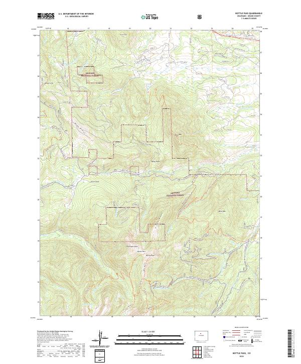 USGS Topographic Map – Bottle Pass