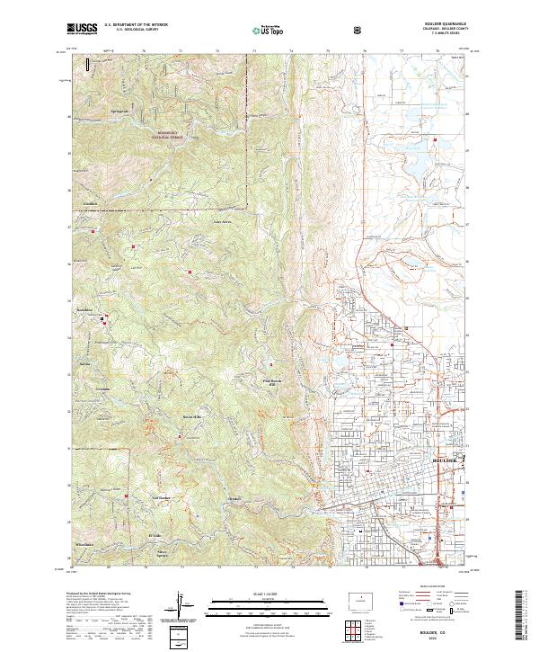 USGS Topographic Map – Boulder