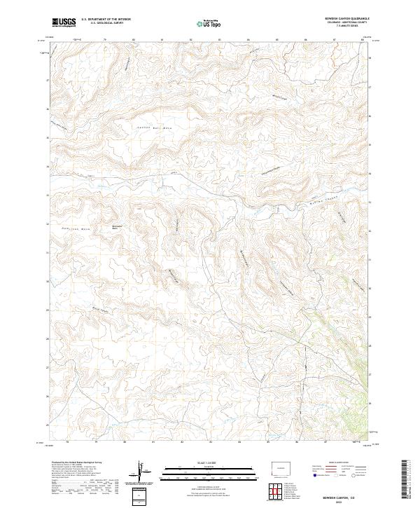 USGS Topographic Map – Bowdish Canyon