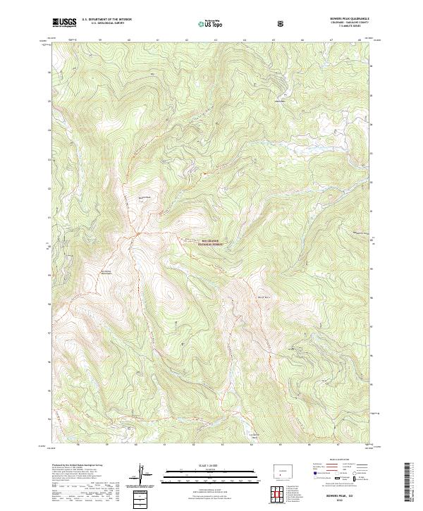 USGS Topographic Map – Bowers Peak