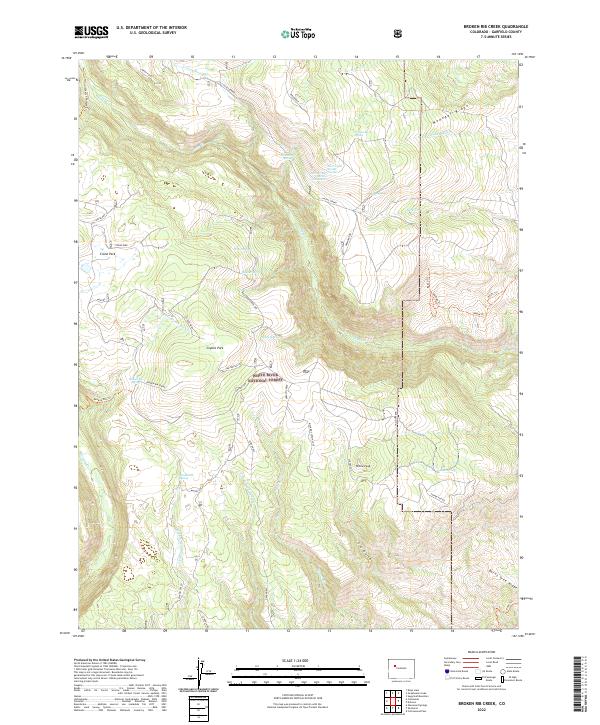 USGS Topographic Map – Broken Rib Creek