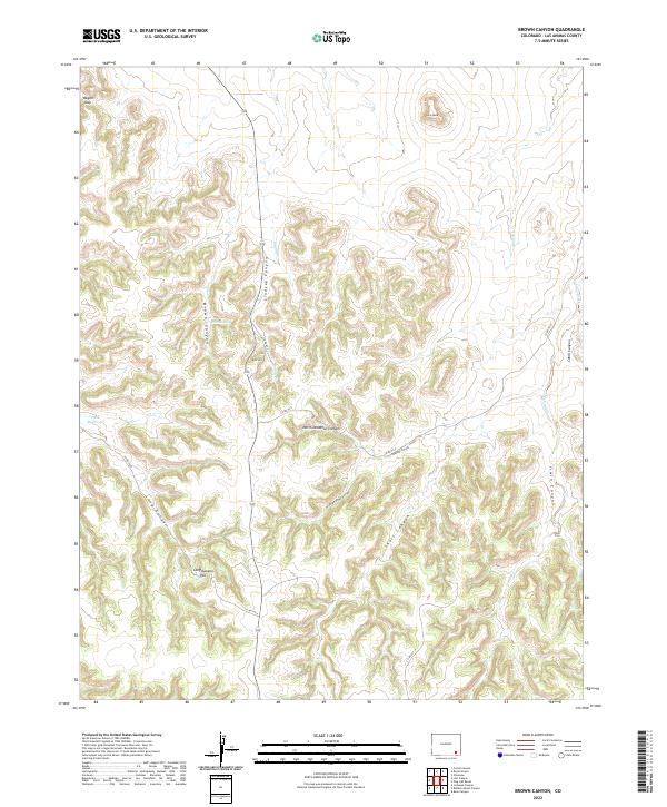 USGS Topographic Map – Brown Canyon