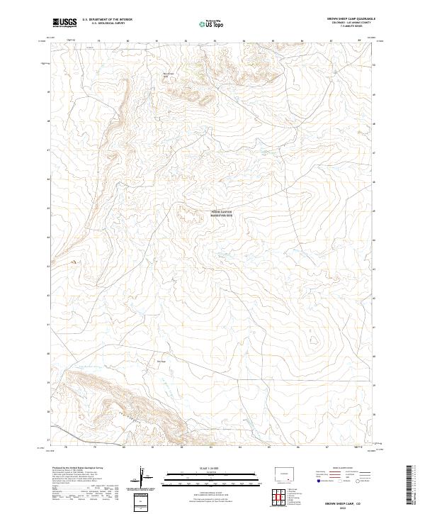 USGS Topographic Map – Brown Sheep Camp