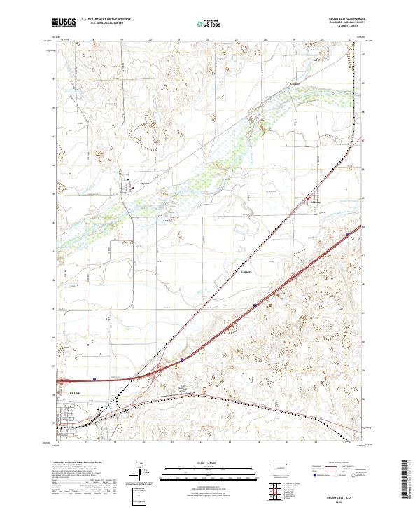 USGS Topographic Map – Brush East