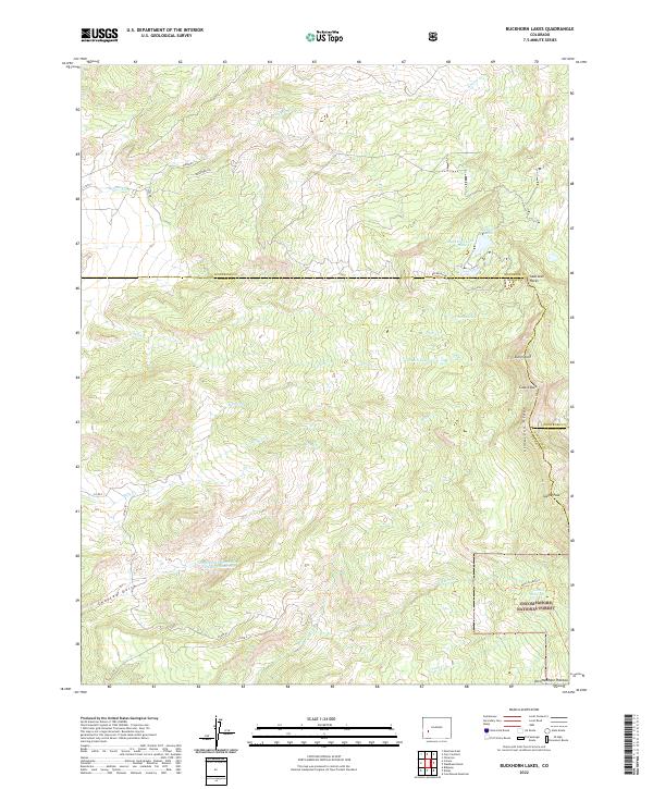 USGS Topographic Map – Buckhorn Lakes
