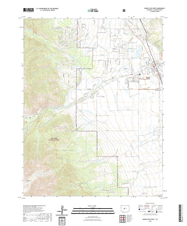 USGS Topographic Map – Buena Vista West