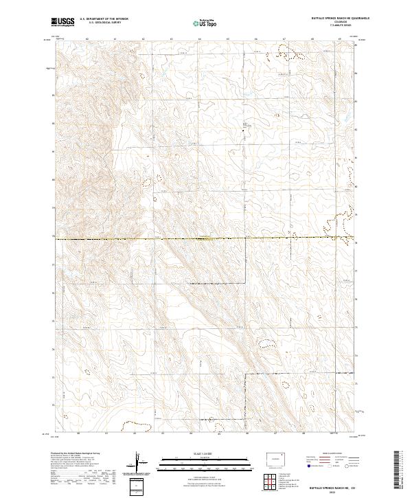 2022 Map of Buffalo Springs Ranch NE, 2022 Print