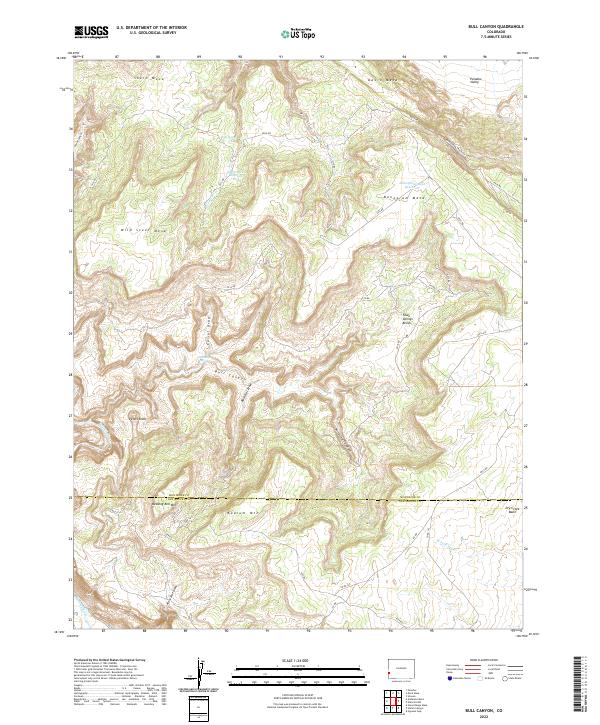 USGS Topographic Map – Bull Canyon