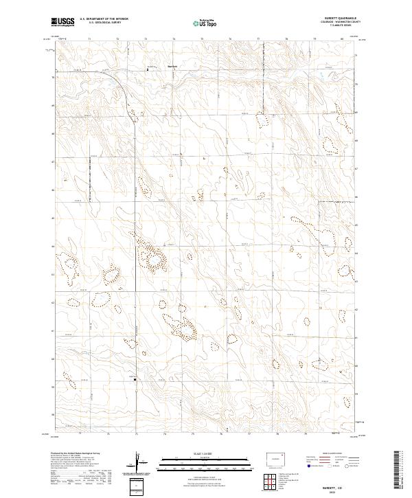 USGS Topographic Map – Burdett