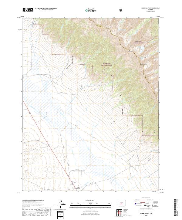 USGS Topographic Map – Bushnell Peak