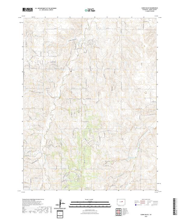 USGS Topographic Map – Cabin Gulch