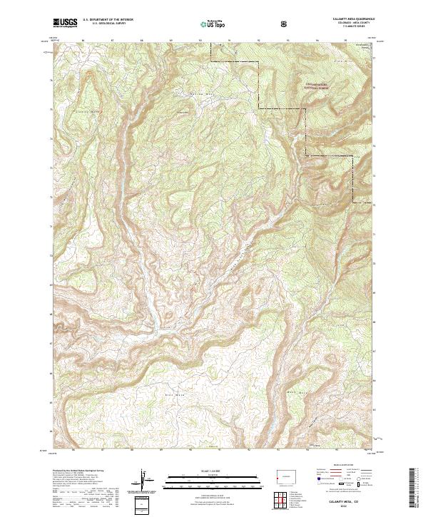 USGS Topographic Map – Calamity Mesa