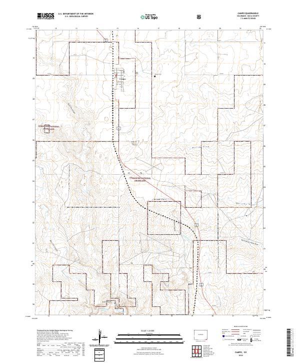 USGS Topographic Map – Campo