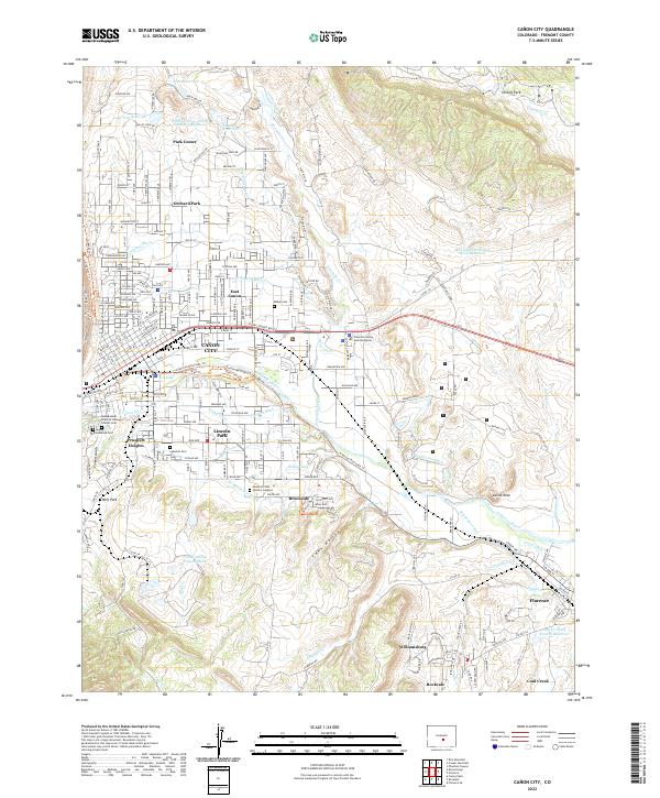 USGS Topographic Map – Canon City