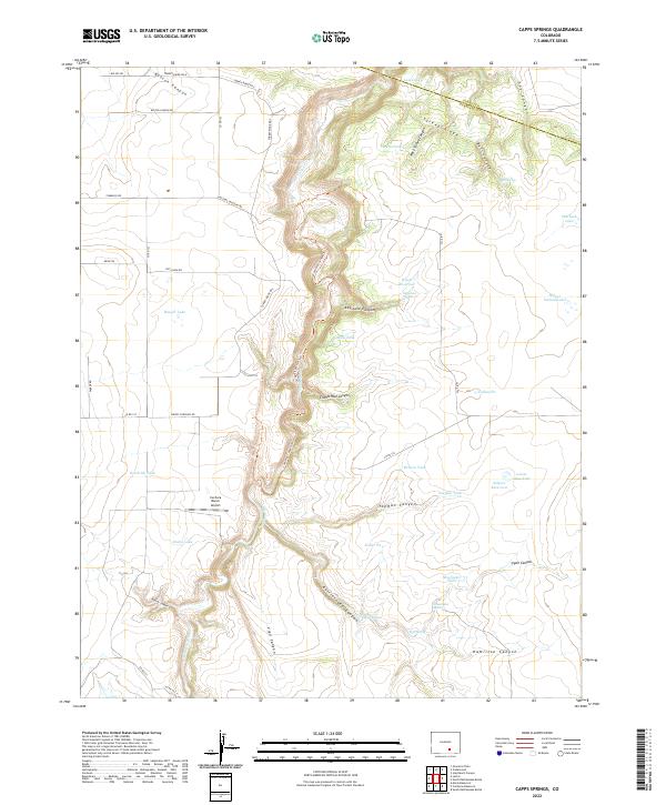 USGS Topographic Map – Capps Springs
