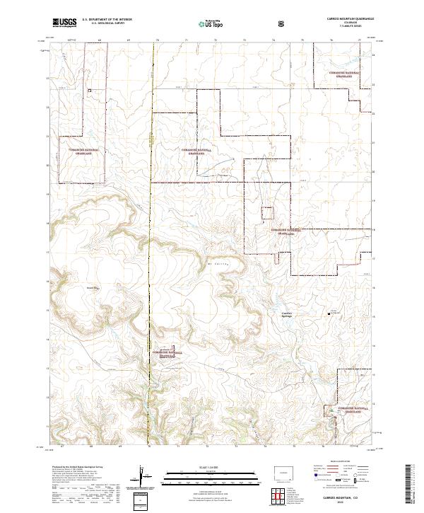 USGS Topographic Map – Carrizo Mountain