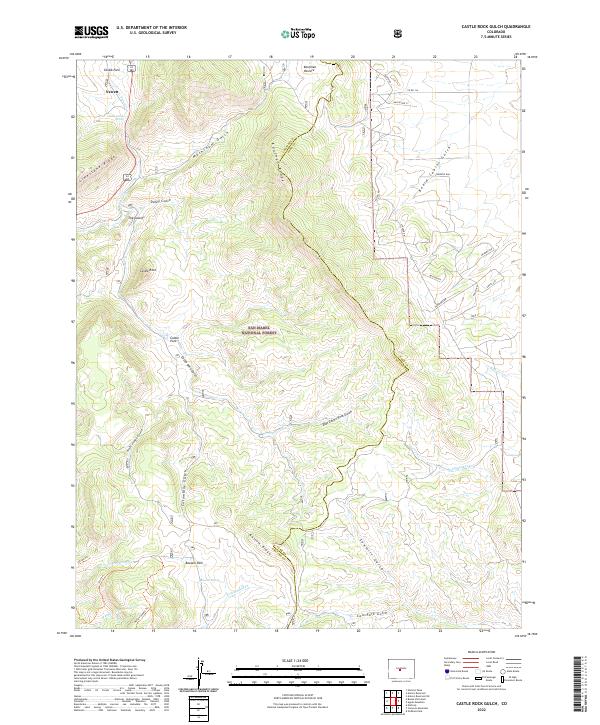 USGS Topographic Map – Castle Rock Gulch