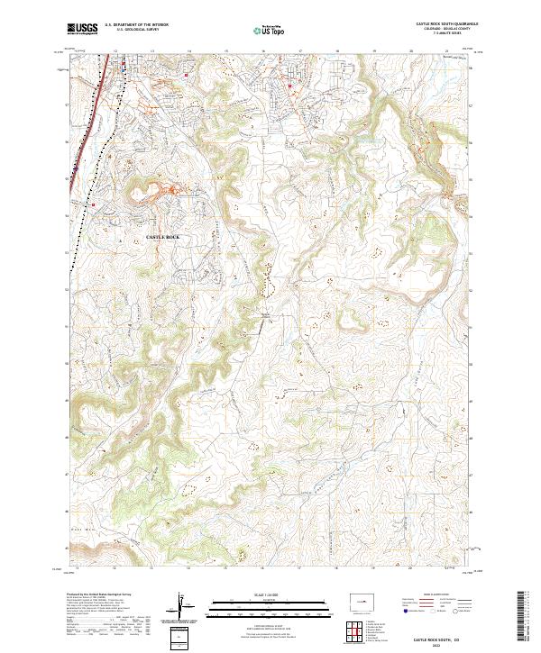 USGS Topographic Map – Castle Rock South