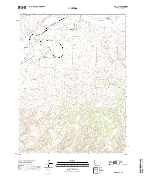 USGS Topographic Map – Castor Gulch