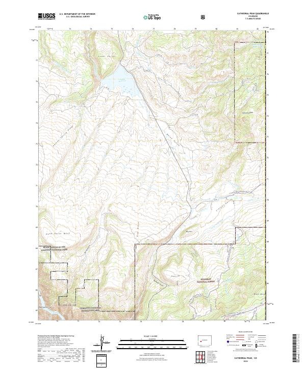 USGS Topographic Map – Cathedral Peak