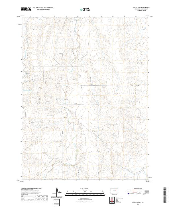 USGS Topographic Map – Cattle Gulch