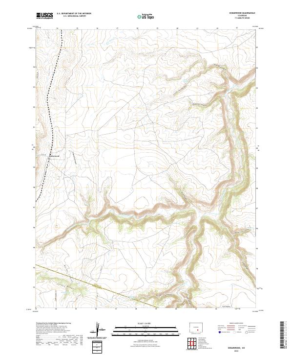 USGS Topographic Map – Cedarwood