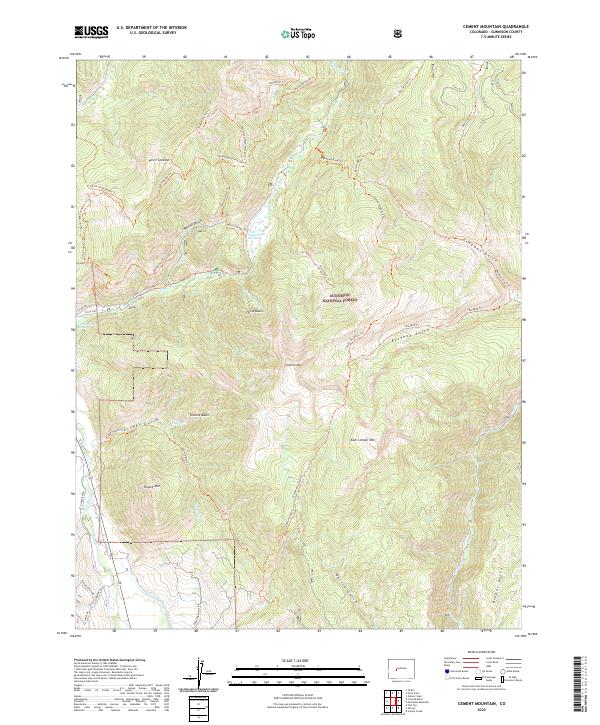 USGS Topographic Map – Cement Mountain