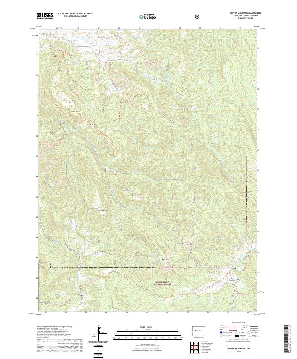 USGS Topographic Map – Center Mountain