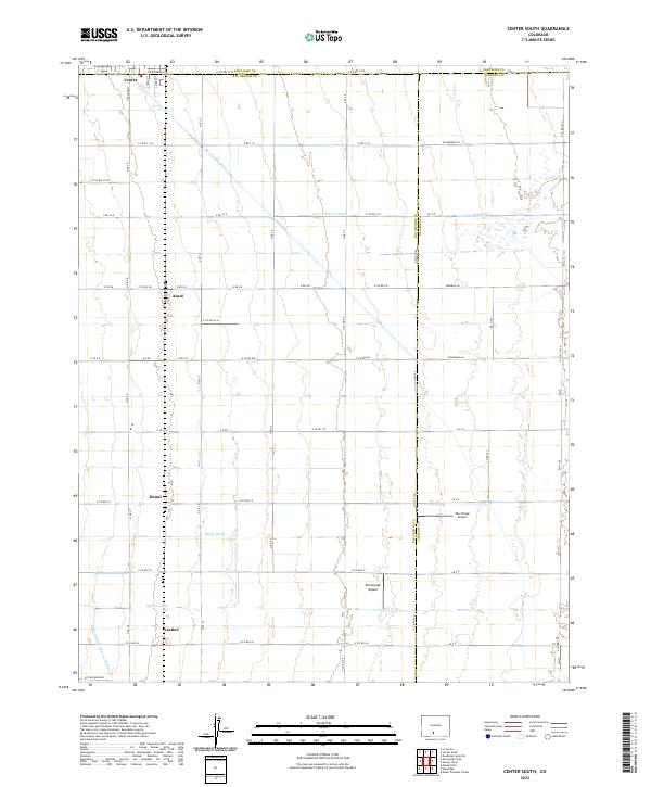 USGS Topographic Map – Center South
