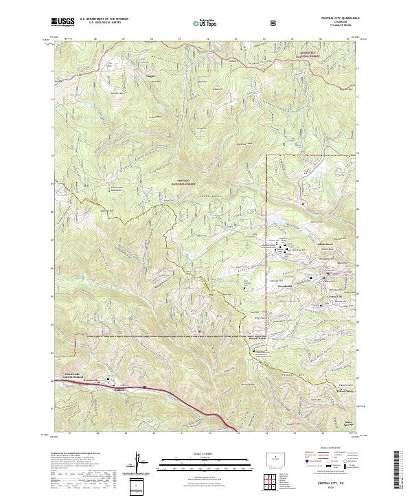 USGS Topographic Map – Central City