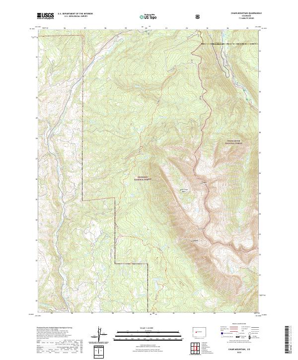 USGS Topographic Map – Chair Mountain