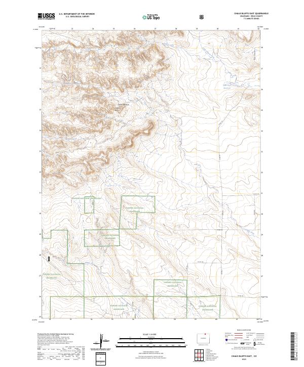 USGS Topographic Map – Chalk Bluffs East