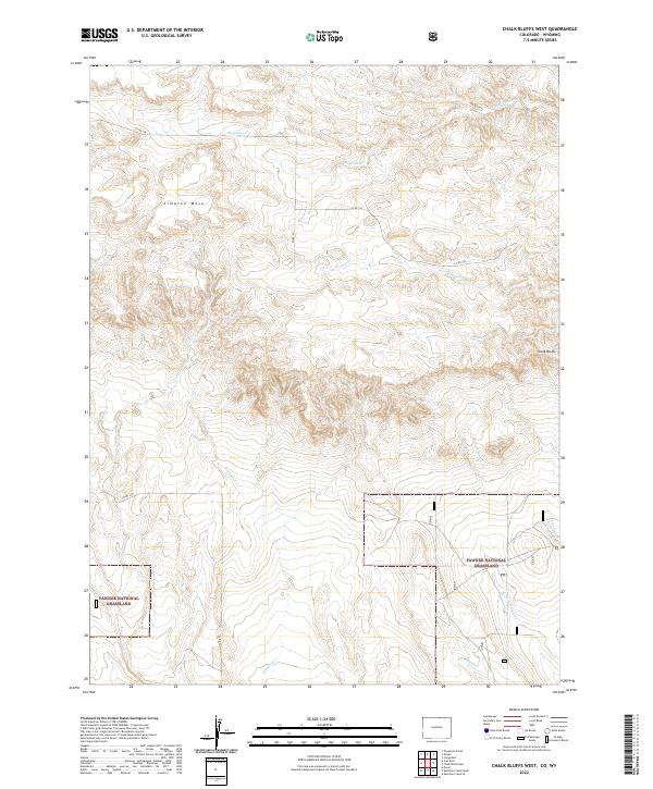 USGS Topographic Map – Chalk Bluffs West