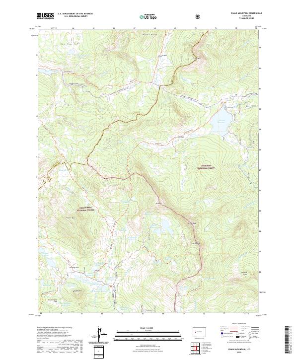USGS Topographic Map – Chalk Mountain