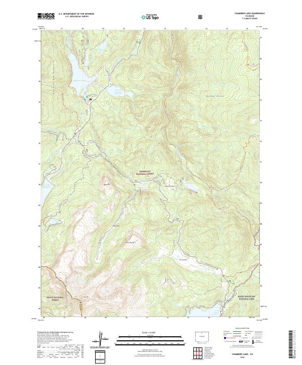 USGS Topographic Map – Chambers Lake