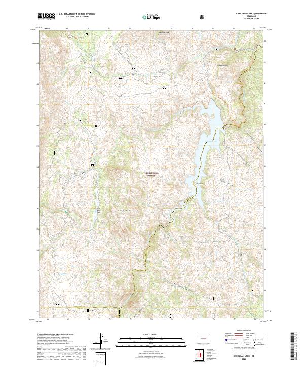 USGS Topographic Map – Cheesman Lake