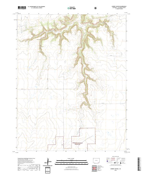 USGS Topographic Map – Cherry Canyon