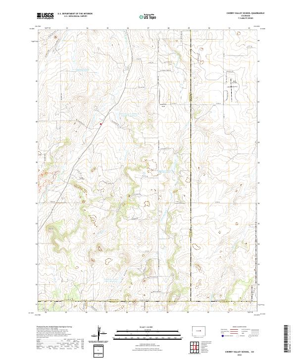 USGS Topographic Map – Cherry Valley School
