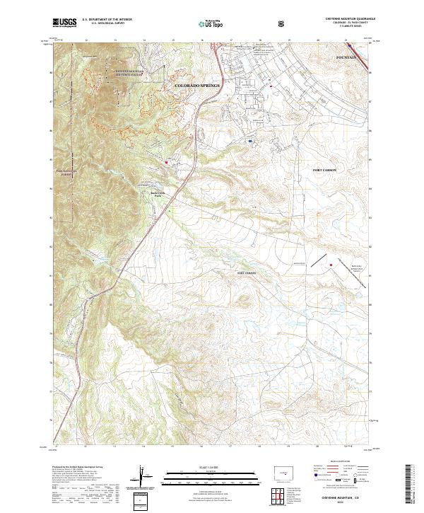 USGS Topographic Map – Cheyenne Mountain