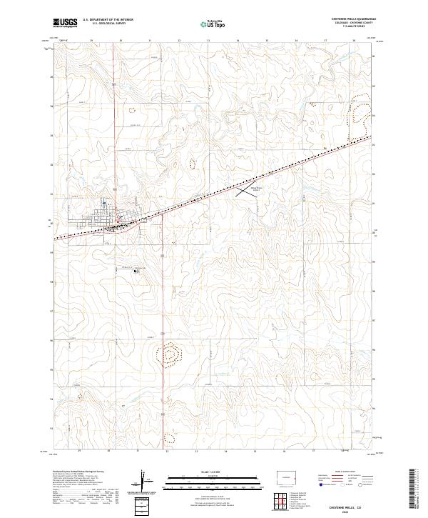 USGS Topographic Map – Cheyenne Wells