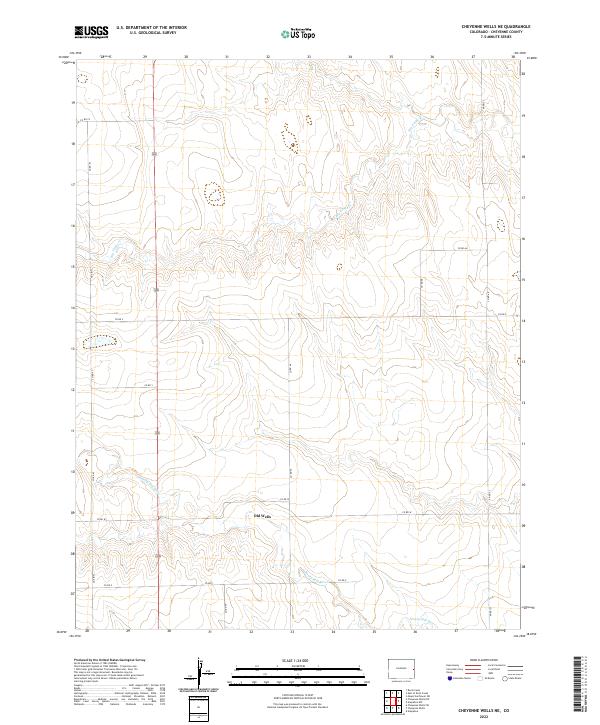 USGS Topographic Map – Cheyenne Wells NE