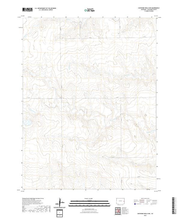 2022 Map of Cheyenne Wells NW, 2022 Print